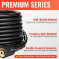 thumbnail image 4 of YAMATIC Pressure Washer Hose 25 ft Kink Resistant, Extension Power Washer Hose 3200 PSI X 1/4", M22 to 3/8" Quick Connect Couplers for Replacement (Premium Upgrade Version 2X), 4 of 10