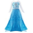 thumbnail image 1 of HAWEE Robe de Princesse Elsa pour Petite Fille Neige Fête Reine Costume d'Halloween, 1 of 7