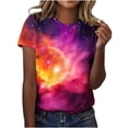 thumbnail image 3 of Lumosvexa Summer Womens Graphic T-Shirt for Women Casual Short Sleeved Shirt Tops Crew Neck T Shirt Multicolor Size S, 3 of 7