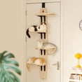thumbnail image 3 of MEWOOFUN Multi-Level Door Hanging Cat Shelves Climber Door Mounted Vertical Cat Tree Tower with Cat Scratchers for Indoor Cats, 4-Levels Heavy Duty Cat Tree Tower, Space Saving Cat Tree For Renter Con, 3 of 5