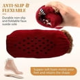 thumbnail image 2 of Fuzzy Warm Slipper Socks for Men Women Winter Thermal Floor Socks,Cozy Fleece Soft Lined Non-slip Knitted Adult Carpet Sox, 2 of 3