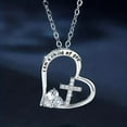 thumbnail image 2 of Cross Pendant Necklace for Women Heart Pendant Cross Love Necklace for Women Jewelry Valentines Day, 2 of 6