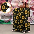 thumbnail image 4 of Black Sunflower Daffodil Pattern Luggage Cover Fashion Suitcase Cover Baggage Covers Fit 25-28 Inch Luggage (Go Travel), 4 of 5