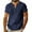 Navy, variant on Men's Casual Shirts Short Sleeve V-Neck Solid Color Button-up Pullover Shirts Men's Casual Loose Leisure Breathable Tops