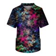 thumbnail image 1 of Men's Short Sleeve V Neck Print Chest Pocket Carer Top M, 1 of 3