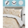 thumbnail image 4 of Beige Marble Full Size Down Alternative Comforter, Lightweight Comforter Quilt Bedding Set with Pillow Shams Chic Neutral Minimalist Fluid Aesthetic All Seasons Bed Comforter Duvet Insert 78"x90", 4 of 7
