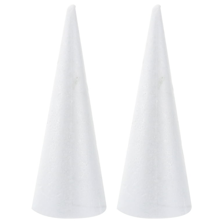 1pc White Solid Foam Cone, 25cm/9.84in, Suitable For Diy Craft Projects,  Painting, Christmas, Halloween, New Year, Birthday Home Decoration Party  Decorations,, Shop The Latest Trends