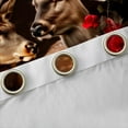 thumbnail image 4 of Feelyou 3D Reindeer Moose Black Out Curtains for Women, Rustic Red Rose Flower Curtains Pack of 2 (42x63 Each), Anniversary Theme Bedroom Curtains, Blackout Curtains Bedroom Decor, 4 of 6