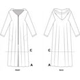 thumbnail image 3 of Folkwear Moroccan Djellaba #157 North African Hooded Caftan Sewing Pattern (Pattern Only) folkwear157, 3 of 4