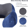thumbnail image 5 of Almohada De Viaje portatil Espuma Viscoelástica Cuello Azul Marino, 5 of 5