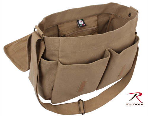 Rothco Heavyweight Canvas Classic Messenger Bag - Coyote Brown