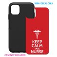thumbnail image 2 of DistinctInk Custom SKIN / DECAL compatible with OtterBox Symmetry for iPhone 11 Pro (5.8" Screen) - Red White "Keep Calm I'm a Nurse" - Show Your Support for Nurses, 2 of 5
