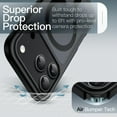 thumbnail image 3 of JETech Magnetic Case for iPhone New Pro Max 6.9-Inch Compatible with MagSafe, Translucent Matte Back Slim Minimalist Shockproof Phone Cover (Black), 3 of 6