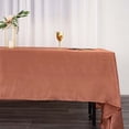thumbnail image 2 of Efavormart Rectangle Satin Tablecloth, 60"x126" Smooth Oblong Washable Table Cloth, Decorative Silky Fabric Table Cover for Wedding, Party, Banquet- Terracotta, 2 of 11
