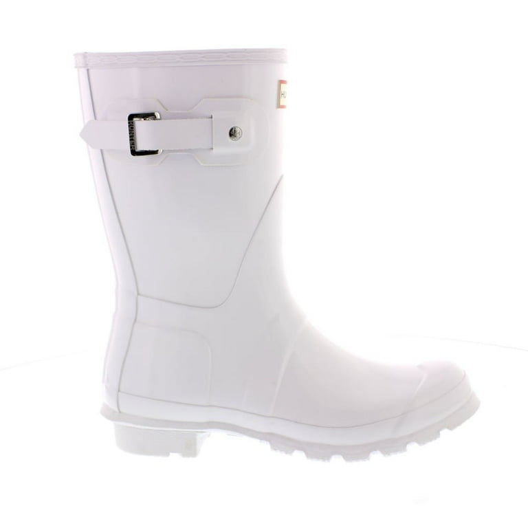 Short white hunter rain cheap boots