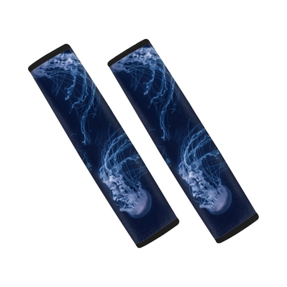 Chririnla Seatbelt Cover Comfortable Seat Belt Pad Polyester Non-Slip, Suitable for Auto SUVs, Glowing Jellyfish Design