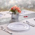 thumbnail image 4 of 120PCS Silver Plastic Plates-Disposable Plastic Plates with Silver Rim- Plastic Wedding Party Plates including 60Plastic Dinner Plates 10.25inch,60 Salad Plates 7.5inch, 4 of 5