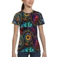 thumbnail image 4 of Honeii Mandala Colorful Print Kids Boy T-Shirt,Breathable Round Neck Tee,Stylish Summer Tee for Boys, for Outdoor Activities and Casual Wear, 4 of 7