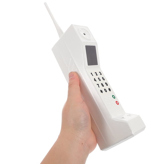 OUNONA Retro Vintage Telephone Prop for Home and Living Room Decor, Perfect 80s 90s Party Decoration and Fake Cell Phone Display Ornament