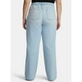 thumbnail image 4 of No Boundaries High Rise Baggy Wide Leg Jeans, 32" Inseam, Women's and Women's Plus XXS-4X, 4 of 5
