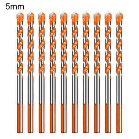 

fanshao 5/10Pcs Triangular Drill Bits Set Sharp Tip High Strength Hard Alloy Multifunctional Masonry Punching Drill Bits for Ceramic Tile Marble Concrete