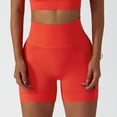thumbnail image 7 of IBTOM CASTLE Women Workout Sets 2 Piece Seamless Ribbed Tank Top Sport Bra + High Waist Biker Shorts Gym Yoga Exercise Outfits M Orange, 7 of 7