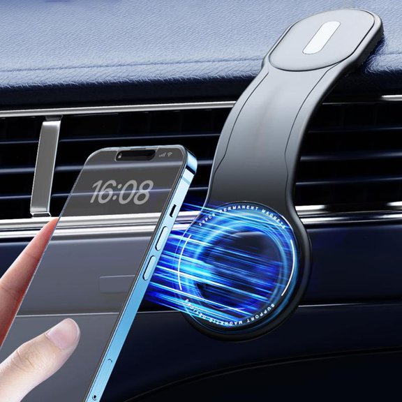 Car Mount, Car magnetic mobile phone holdersuitable for iPhone 15 14 13 12 Pro Plus Max Mini.arbitrarily bent titanium alloy covered withsilicone, suitable for all car