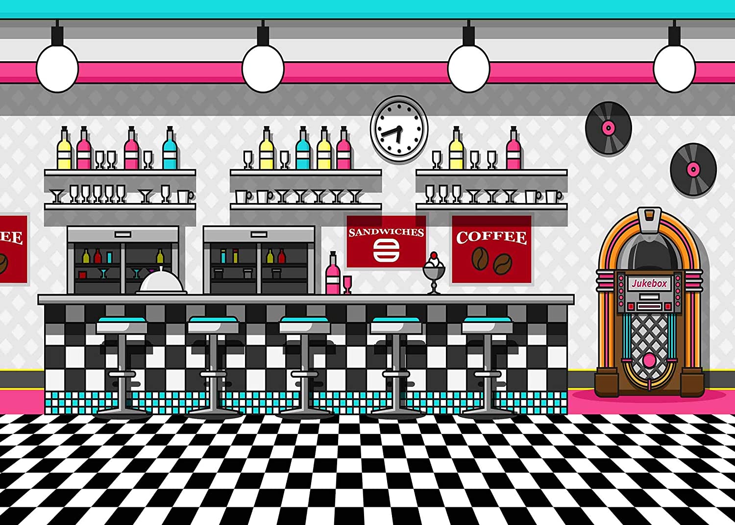 50s Diner Background