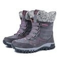thumbnail image 3 of Oyedens Hiking Winter Boots for Women Thermal Fleece Lined Mid Calf Combat Snow Boots for Skiing, 3 of 6
