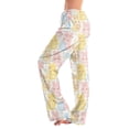 thumbnail image 3 of Fgvctg Easter Plus Size Pajamas for Women Casual Sleepwear Wide Leg Pajama Bunny Graphic High Waisted Pj Pant Oversized Easter Eggs Spring Drawstring Lounge Pants with Pockets Light pink M, 3 of 6
