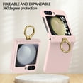 thumbnail image 4 of TECH CIRCLE for Samsung Galaxy Z Flip 6,Slim Fit Rugged Shockproof PC Hinge Protector Case with Ring Stand Enhanced Protection and Convenient Hands-Free Viewing Galaxy Z Flip 6 Case,Pink, 4 of 7