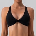 thumbnail image 2 of Cathalem High Support Sports Bra Adjustable High Impact Support Padded Wireless Racerback Plus Size Running Bra,Black L, 2 of 5