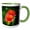 Green/White, variant on 3drose, Colorado, Fort Collins. Mallard Duck Pair on Lake Rock., 11oz Two-tone Yellow Mug