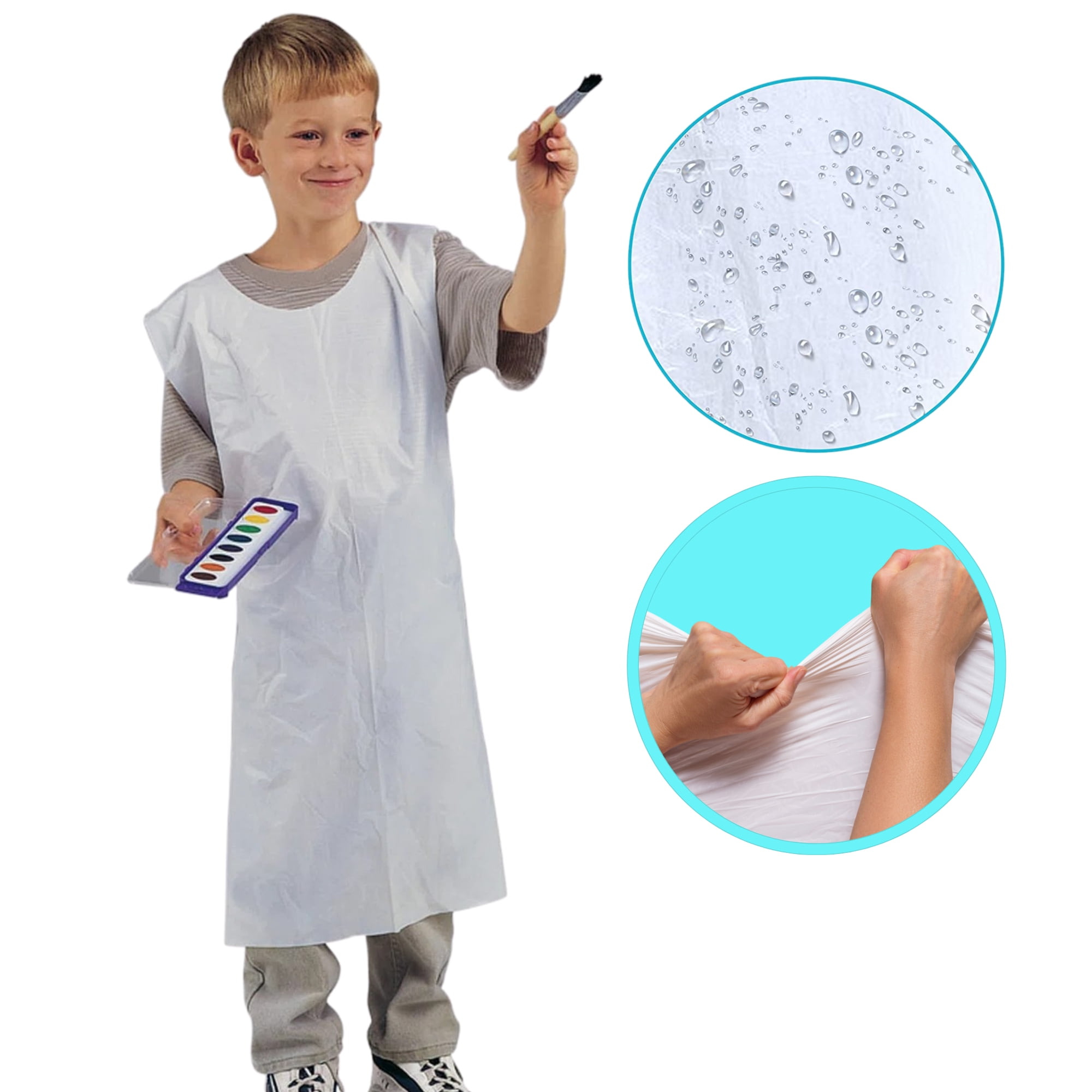 Disposable Aprons Kids Kid Aprons for Cooking Disposable White