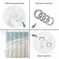 thumbnail image 4 of Blue Coastal Crabs Shower Curtain, Waterproof Shower Curtains for Bathroom, Summer Beach Ocean Abstract Art Washable Fabric Bathtub Curtain Set Bath Decor with 12 Hooks Extra Long 72"x96", 4 of 8