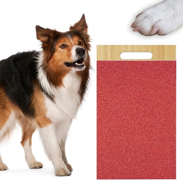 Almohadilla para rascar para perros, juguete para uñas, tablero para rascar uñas para perros, portátil, duradero, garra de madera, pulido, escalada, r Rojo Fernando Bloc de notas