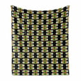 thumbnail image 1 of Kente Pattern Soft Flannel Fleece Throw Blanket, Traditional Style Design with Triangular Details Funky Pattern Print, Cozy Plush for Indoor and Outdoor Use, 60" x 80", Multicolor, by Ambesonne, 1 of 6