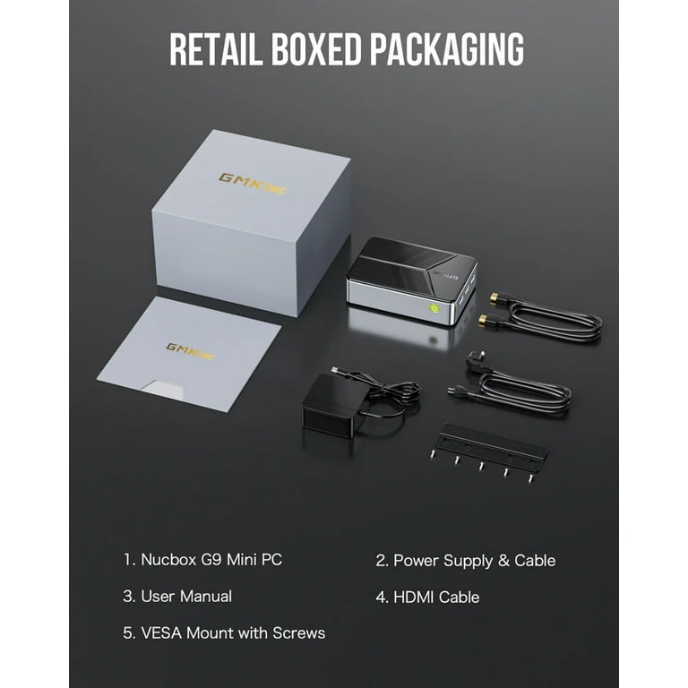 GMKtec Mini PC NAS, Intel N150 Dual Boot, Win 11 Pro Linux Desktop