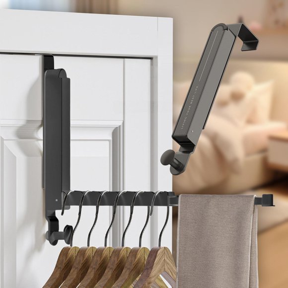 Gancho para colgar sobre la puerta, organizador resistente, ahorra espacio, bolsas, sombreros, toallas, perchero multiusos, gancho para colgar ropa en Gancho de 46 cm de ancho