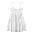 thumbnail image 2 of Cute Summer Tops for Women Adjsutable Spaghetti Strap Bowknot Camisole Long Blouses Vacation Going Out Shirt (M, White), 2 of 7
