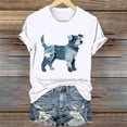 thumbnail image 2 of PFRNLF Crew Neck T Shirts for Women Summer Denim Print Tops Casual Basic Graphic Tees, 2 of 4
