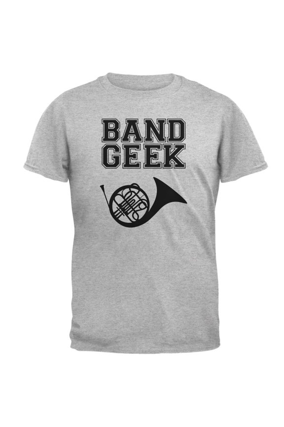 Band Geek French Horn Mens T Shirt Heather MD
