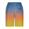thumbnail image 4 of YLSDY Mens Bee Festival Print Board Shorts 11 Inch Inseam with Pockets Drawstring High Waisted Swimming Trunks Casual Baggy Beach Shorts Yellow L, 4 of 5