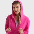 thumbnail image 4 of FUNING Women’s Slub Knit Full-Zip Hoodie, Textured Cotton Zip-Up T-Shirt Hoodie for Women, 4 of 7