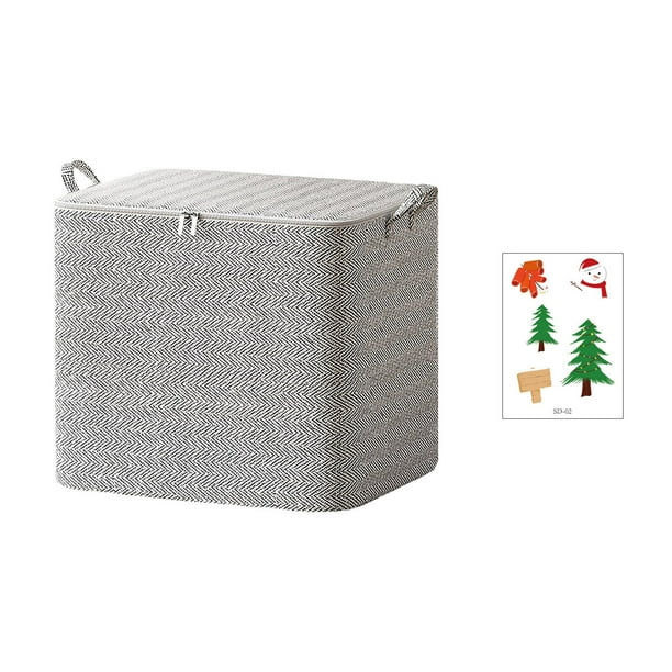 Xihbxyly Bolsa de Almacenamiento de 2 Piezas, Diseño de Cremallera No Tejida, Gran Capacidad, Plegable y Compacta, Cómoda de Llevar, Ideal para Organizar La Ropa, para Uso Doméstico o de Viaje, 35 X