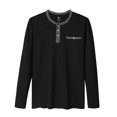 thumbnail image 5 of SPEEDRUN Men's Long Sleeve Henley Shirts Button Placket Leisure Casual Shirt Basic T-Shirt Stand-Up Collar Summer Henley Shirt Black XL, 5 of 9