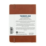 Pentalic 4x6 Brown Traveler Pocket Artist Drawing Journal, 160 Pages, 74 lb Paper