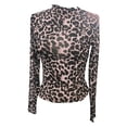thumbnail image 6 of Women's TurtleneckT Shirts Basic Slim Fit Long Sleeve Tops Y2K Leopard Printed Spring Summer Casual Tee, 6 of 7
