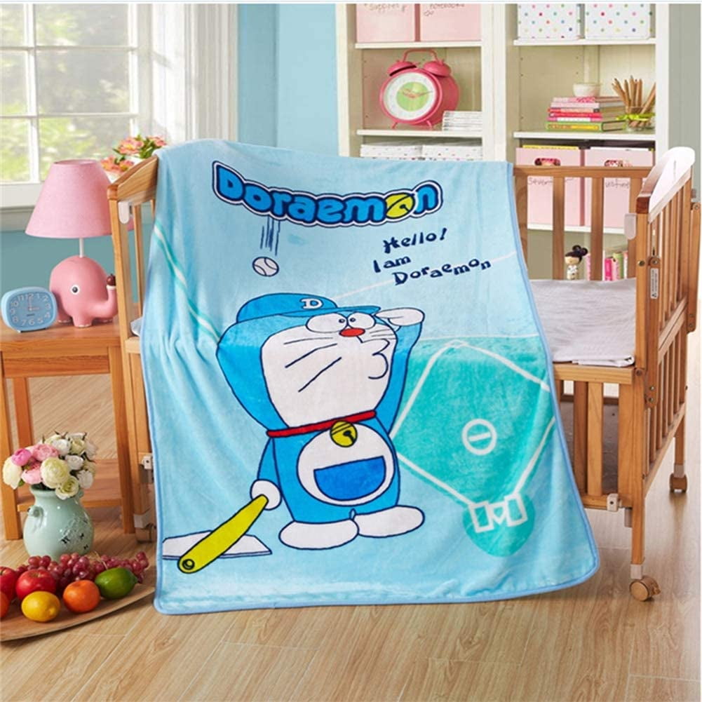 LAICAIW u201c Cartoon Blanket Doraemon Printing Throw Blankets 55 x 40 Soft Cover Flannel Cozy Plush Fleece Blanket for Kids Toddler Babys Doraemon Walmart