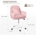 thumbnail image 3 of XUEGW Cute Mid-Back Office Chair, 360° Swivel Adjustable Task Chair for Home Computer & Makeup Use, 3 of 8